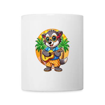 Funny Badger Cartoon Summer Beach Sunglasses - Mug - white - Front