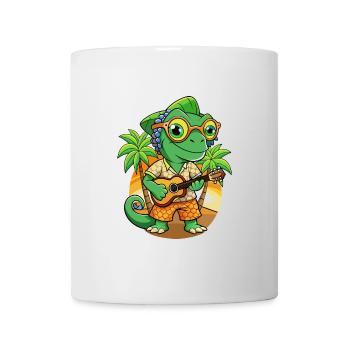 Lustige Chamäleon Cartoon Sommer Strand Sonnenbrille - Tasse - Weiß - Vorne