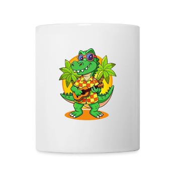 Lustige Krokodil Cartoon Sommer Strand Sonnenbrille - Tasse - Weiß - Vorne