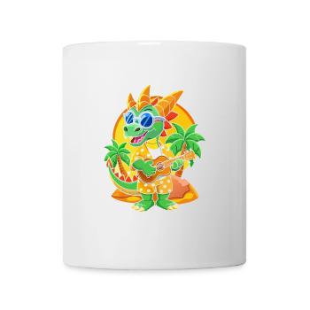 Lustige Drachen Cartoon Sommer Strand Sonnenbrille - Tasse - Weiß - Vorne