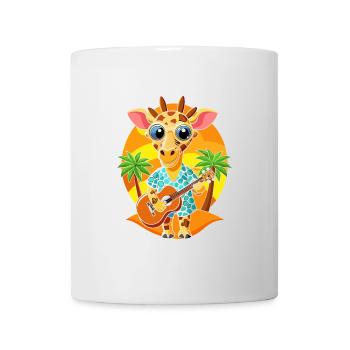 Lustige Giraffe Cartoon Sommer Strand Sonnenbrille - Tasse - Weiß - Vorne