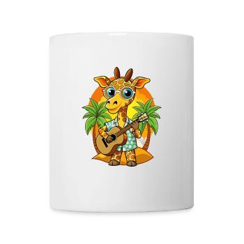 Lustige Giraffe Cartoon Sommer Strand Sonnenbrille - Tasse - Weiß - Vorne