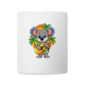Lustige Koala Cartoon Sommer Strand Sonnenbrille Gitarre - Tasse - Weiß - Vorne