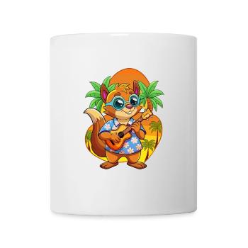 Lustige Eichhörnchen Cartoon Sommer Strand Sonnenbrille - Tasse - Weiß - Vorne