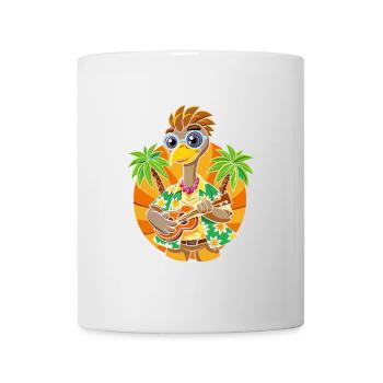Funny Emu Cartoon Summer Beach Lunettes de soleil guitare - Mug blanc - blanc - Devant