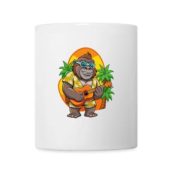 Lustige Gorilla Cartoon Sommer Strand Sonnenbrille - Tasse - Weiß - Vorne