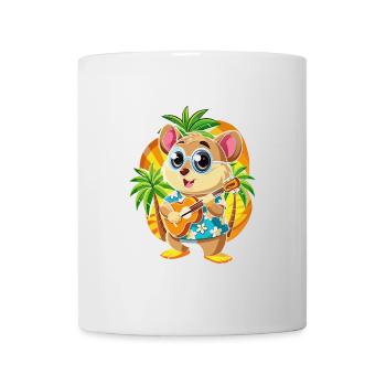 Lustige Hamster Cartoon Sommer Strand Sonnenbrille - Tasse - Weiß - Vorne