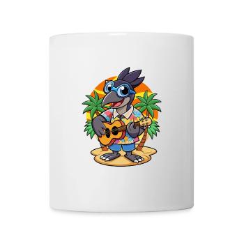 Lustige Elster Cartoon Sommer Strand Sonnenbrille - Tasse - Weiß - Vorne