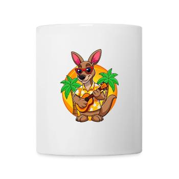 Funny Kangaroo Cartoon Summer Beach Sunglasses - Mug - white - Front