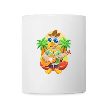 Lustige Pelikan Cartoon Sommer Strand Sonnenbrille - Tasse - Weiß - Vorne