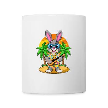 Funny Rabbit Cartoon Summer Beach Sunglasses - Mug - white - Front