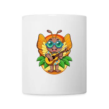 Lustige Schmetterling Cartoon Sommer Strand Sonnenbrille - Tasse - Weiß - Vorne