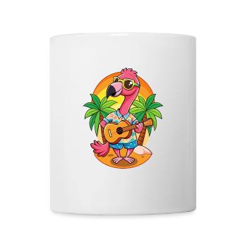 Funny Flamingo Cartoon Summer Beach Sunglasses - Mug - white - Front