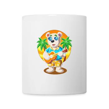 Lustige Eisbär Cartoon Sommer Strand Sonnenbrille - Tasse - Weiß - Vorne