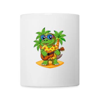 Lustige Schildkröte Cartoon Sommer Strand Sonnenbrille - Tasse - Weiß - Vorne
