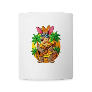 Lustige Erdferkel Cartoon Sommer Strand Sonnenbrille - Tasse - Weiß - Vorne