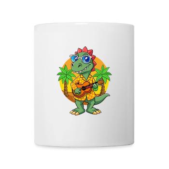 Lustige Dinosaurier Cartoon Sommer Strand Sonnenbrille - Tasse - Weiß - Vorne