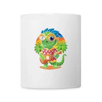 Lustige Chamäleon Cartoon Sommer Strand Sonnenbrille - Tasse - Weiß - Vorne