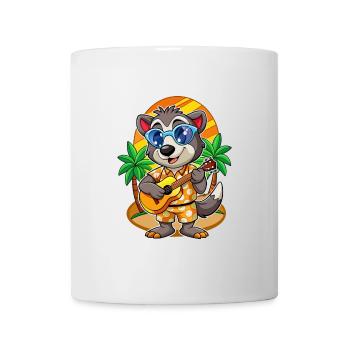Funny Badger Cartoon Summer Beach Sunglasses - Mug - white - Front