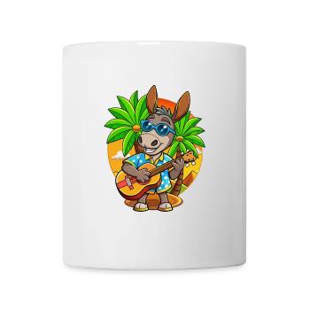 Funny Donkey Cartoon Summer Beach Sunglasses - Mug - white - Front