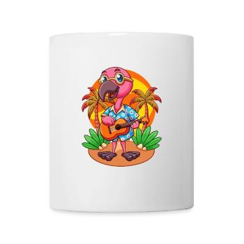 Funny Flamingo Cartoon Summer Beach Sunglasses - Mug - white - Front