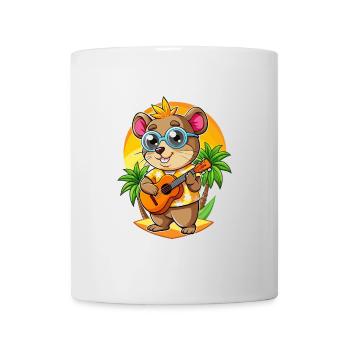 Lustige Hamster Cartoon Sommer Strand Sonnenbrille - Tasse - Weiß - Vorne