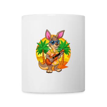 Funny Kangaroo Summer Beach Sunglasses Hawaiian - Mug - white - Front