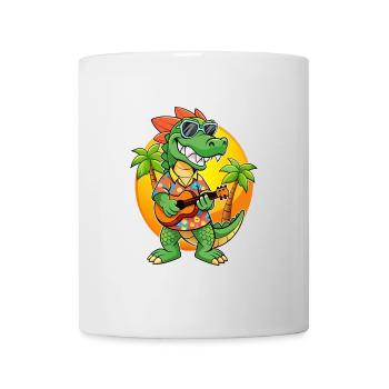 Lustige Krokodil Cartoon Sommer Strand Sonnenbrille - Tasse - Weiß - Vorne