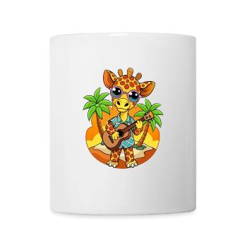 Lustige Giraffe Cartoon Sommer Strand Sonnenbrille - Tasse - Weiß - Vorne