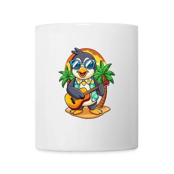 Funny Penguin Summer Beach Sunglasses Hawaiian - Mug - white - Front
