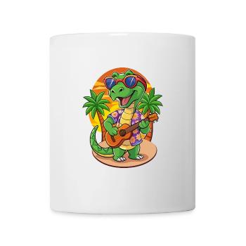 Drôle Serpent Plage Plage Lunettes Hawaïenne - Mug blanc - blanc - Devant