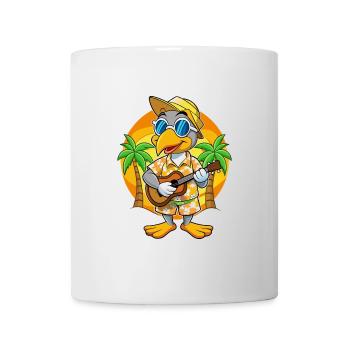 Lustige Pelikan Sommer Strand Sonnenbrille Hawaiianisch - Tasse - Weiß - Vorne