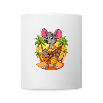 Lustige Ratte Sommer Strand Sonnenbrille Hawaiianisch - Tasse - Weiß - Vorne