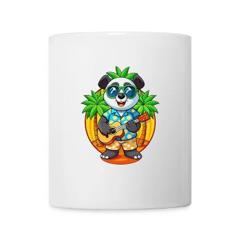 Lustige Panda Sommer Strand Sonnenbrille Hawaiianisch - Tasse - Weiß - Vorne