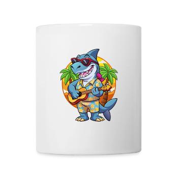 Funny Shark Summer Beach Sunglasses Hawaiian - Mug - white - Front