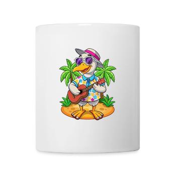 Lustige Gans Sommer Strand Sonnenbrille Hawaiianisch - Tasse - Weiß - Vorne