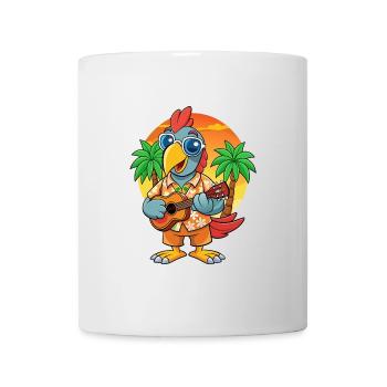 Funny Parrot Summer Beach Sunglasses Hawaiian - Mug - white - Front