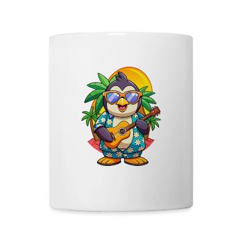 Funny Penguin Summer Beach Sunglasses Hawaiian - Mug - white - Front