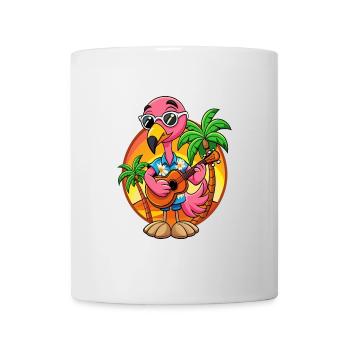 Funny Flamingo Summer Beach Sunglasses Hawaiian - Mug - white - Front