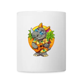 Funny Rhino Summer Beach Sunglasses Hawaiian - Mug - white - Front