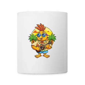 Lustige Wachtel Sommer Strand Sonnenbrille Hawaiianisch - Tasse - Weiß - Vorne