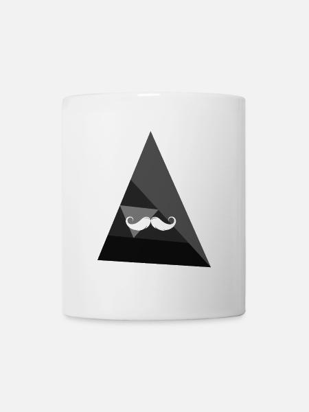 Schnurrbart Hipster - Tasse - Weiß