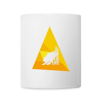 Montagnes russes de grande roue de fête foraine - Mug blanc - blanc - Devant
