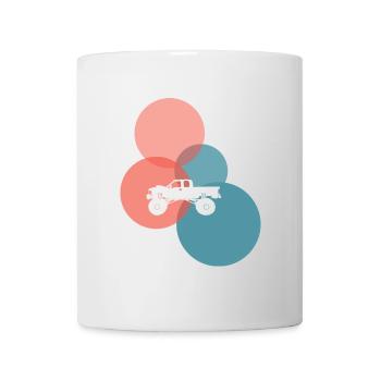 Monstertruck Reifen - Tasse - Weiß - Vorne