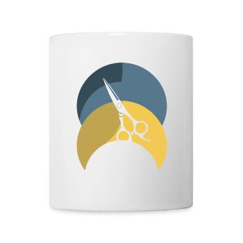 Coiffeur Peigne Coupe de cheveux - Mug blanc - blanc - Devant