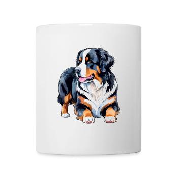 Berner Sennenhund Wasserfarben - Tasse - Weiß - Vorne