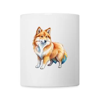 Aquarelles de chiens islandais - Mug blanc - blanc - Devant