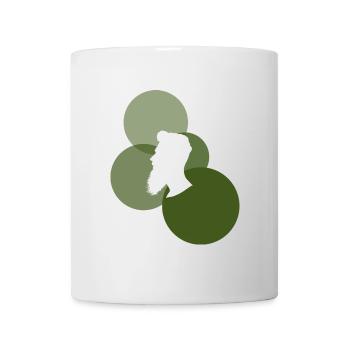 Poils du visage moustache - Mug blanc - blanc - Devant