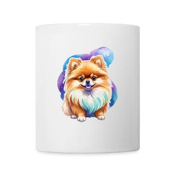 Poméranien Poméranien Aquarelle - Mug blanc - blanc - Devant