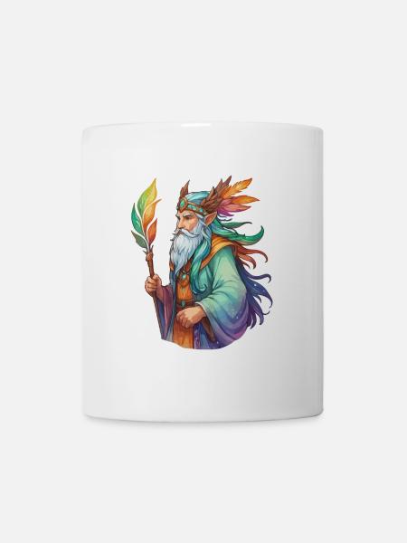 Druide Wasserfarben - Tasse - Weiß